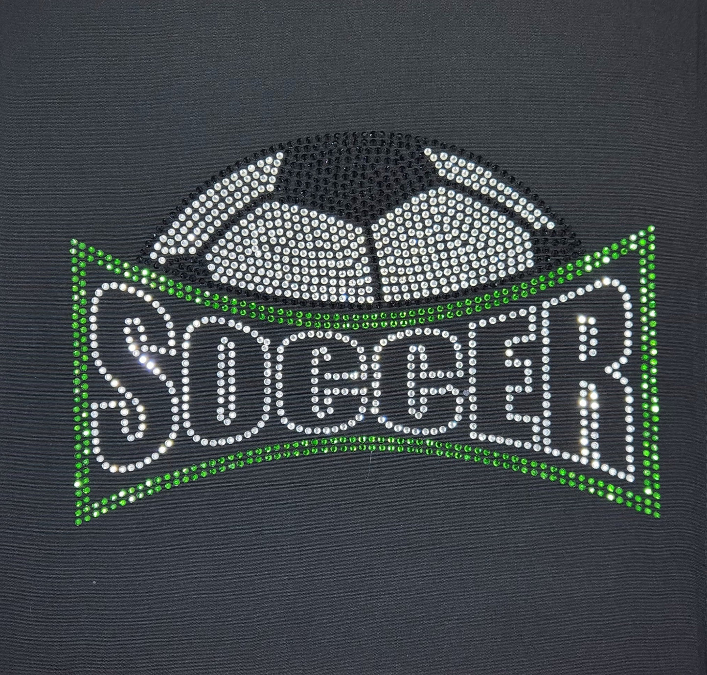 Soccer Bold Fan Arch Style Rhinestone T Shirt