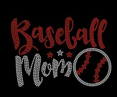 Baseball Mom Rhinestone Shirt | Classic Game Day Tee