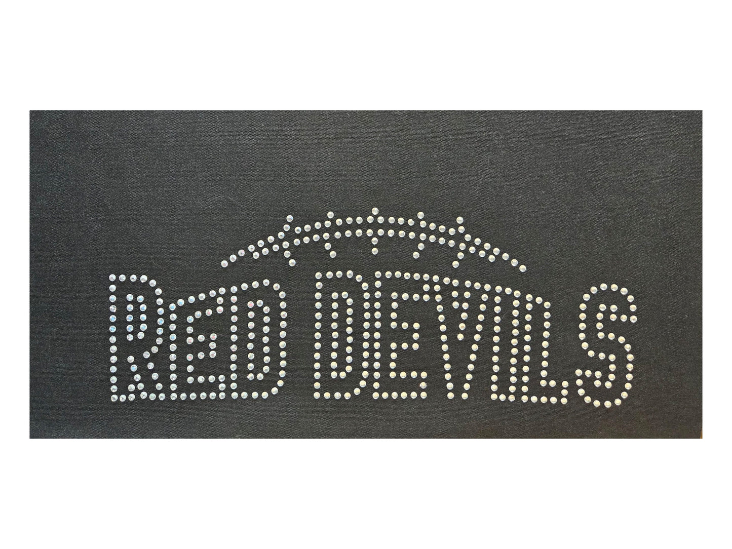 Red Devils Football Laces Rhinestone T-Shirt
