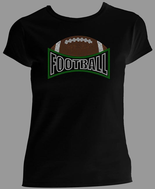 Football Arch Rhinestone T-Shirt