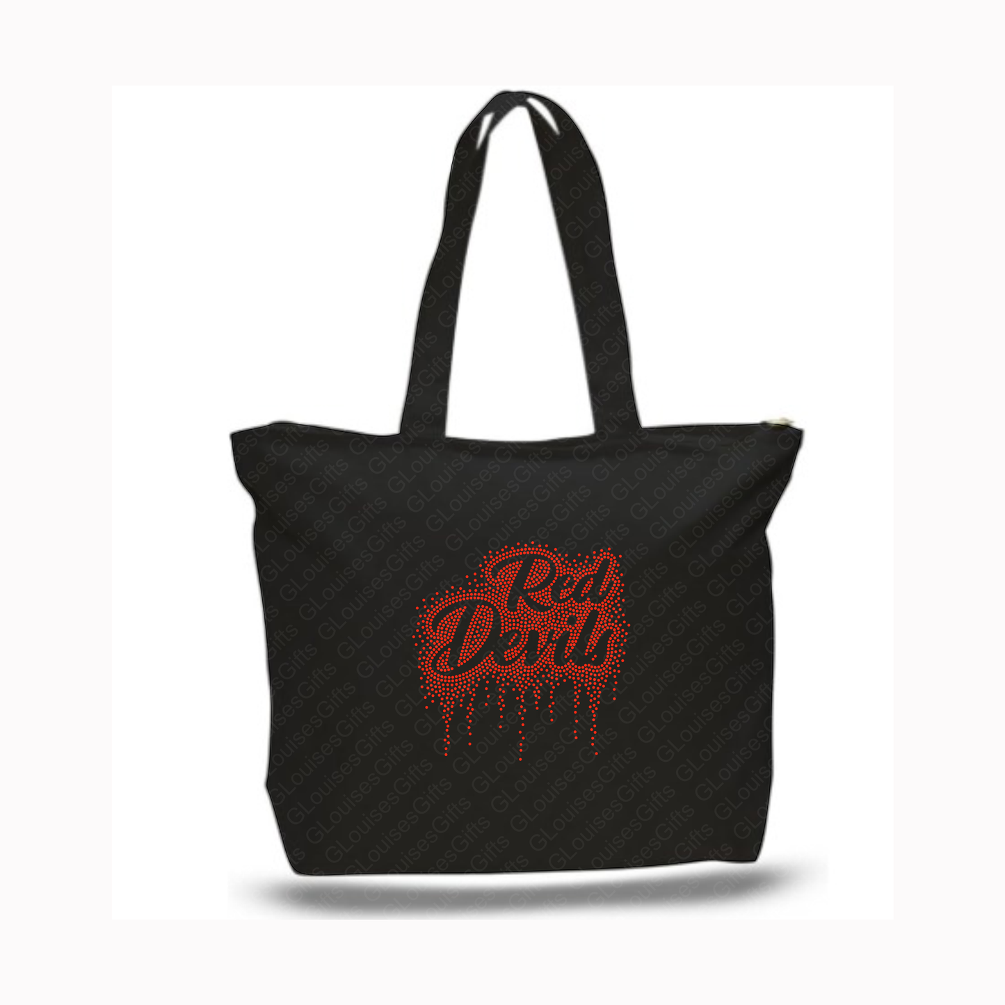 Red Devils Rhinestone Tote Bag | Everyday Bling Tote Bag
