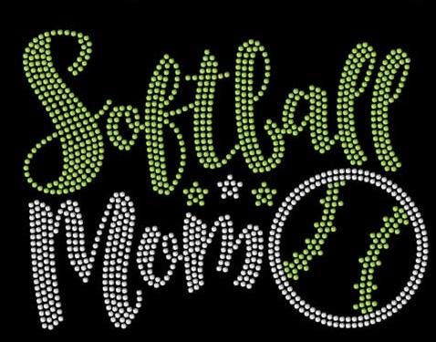 Softball Mom Rhinestone Shirt | Classic Game Day Tee
