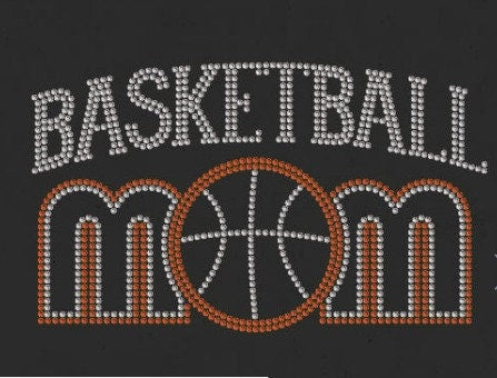 Basketball Mom Rhinestone T Shirt | Court Side Spirit Tee