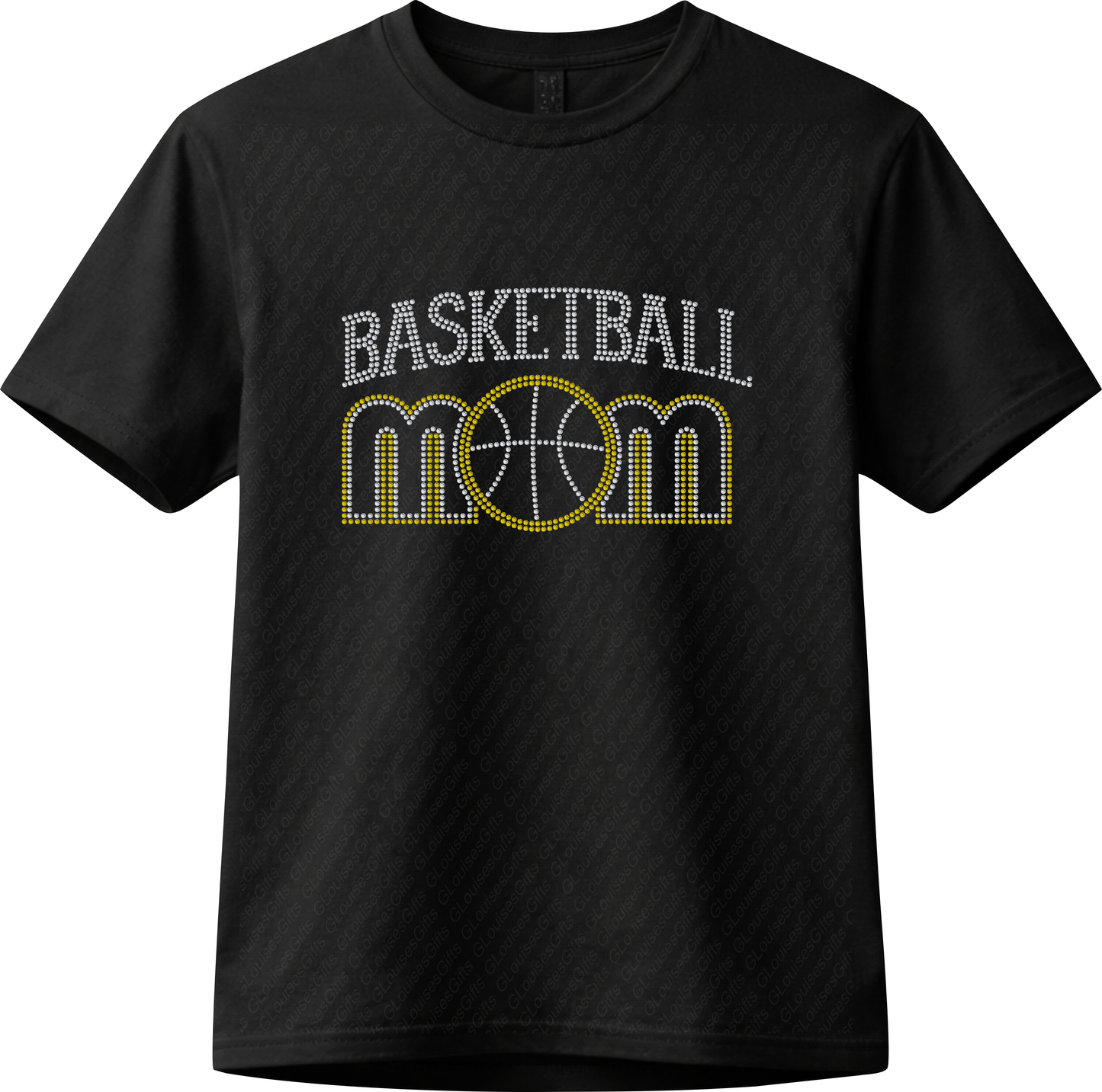 Basketball Mom Rhinestone T Shirt | Court Side Spirit Tee