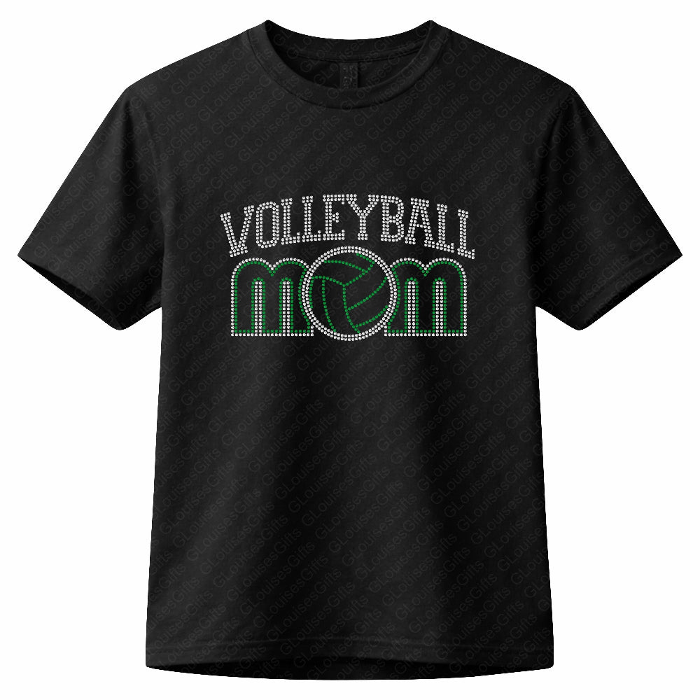 Volleyball Mom Rhinestone Shirt | Court Mom Spirit Tee