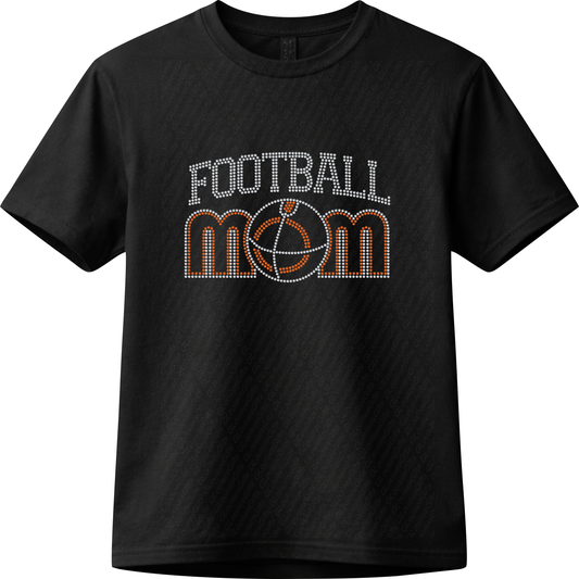 Football Mom Rhinestone Shirt | Bold Sparkly Style