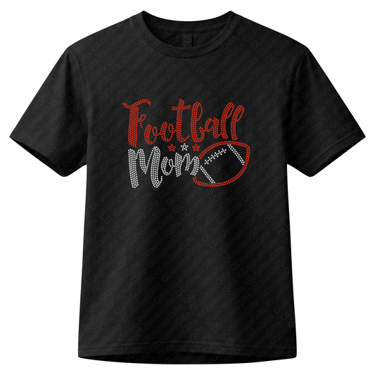 Football Mom Rhinestone Shirt | Classic Game Day Tee