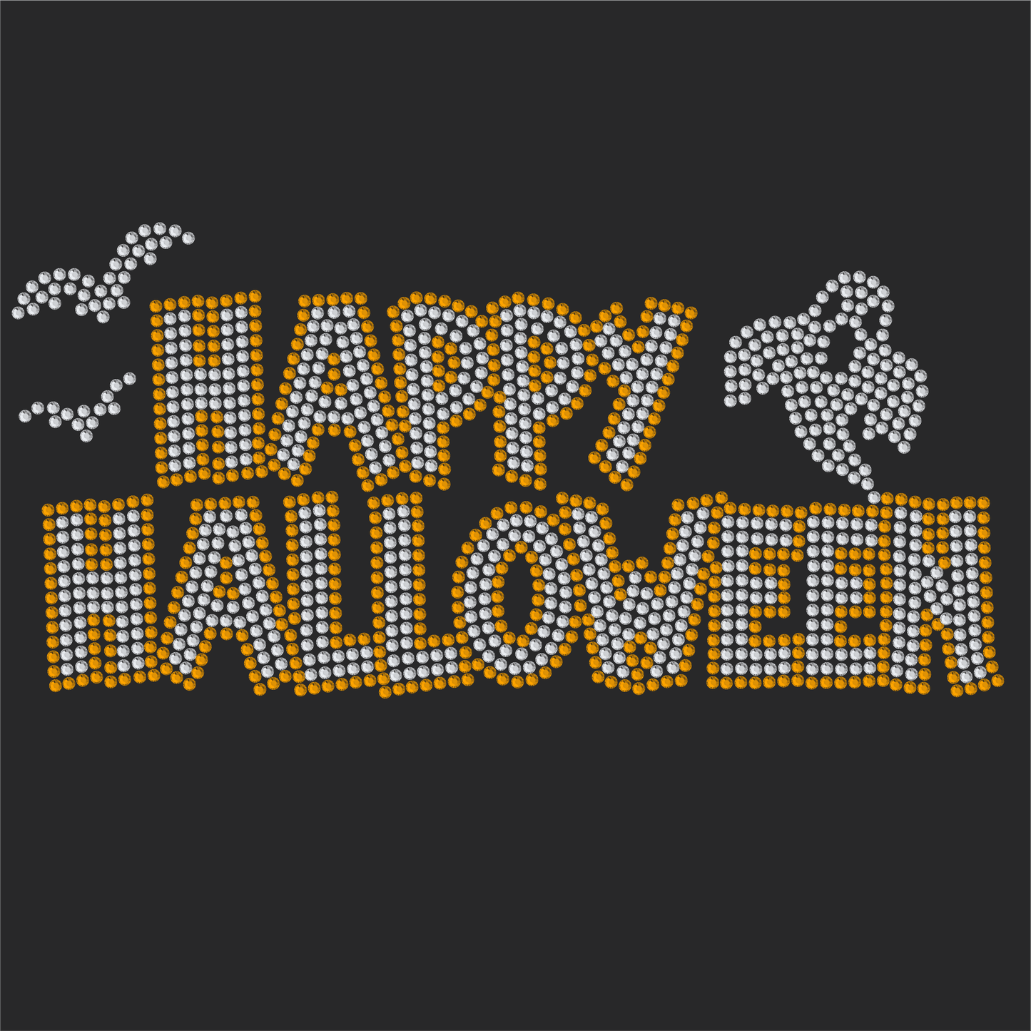 Happy Halloween Rhinestone Bling T Shirt