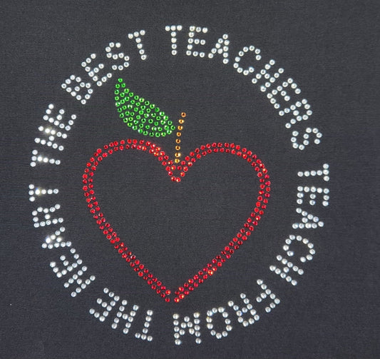 Best Teacher Rhinestone T Shirt
