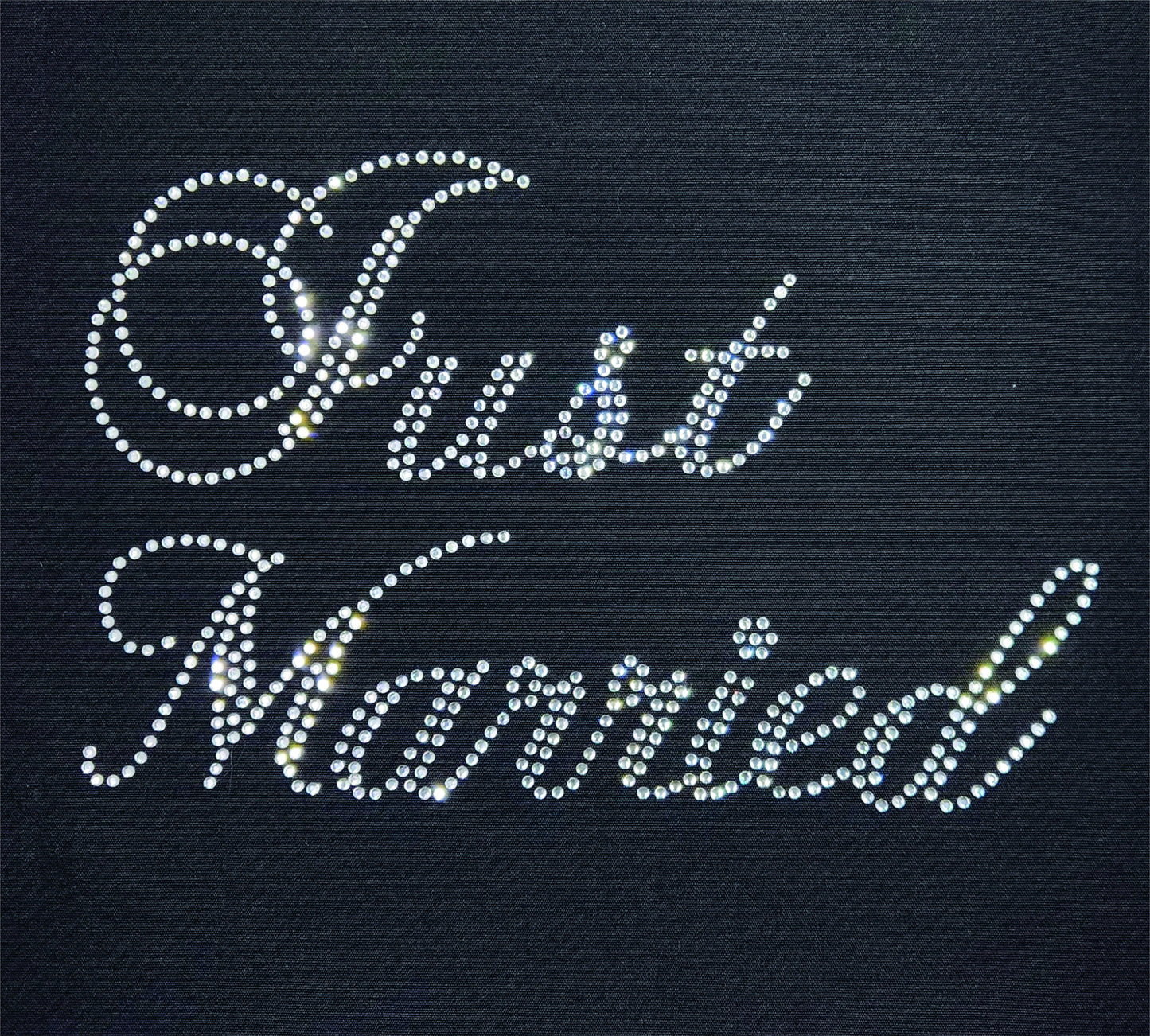 Wedding Party Just Married Rhinestone T Shirt