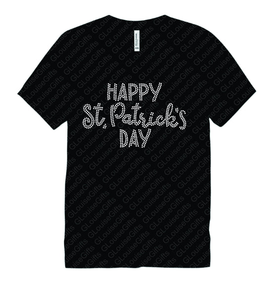 Happy St. Patrick's Day Rhinestone T Shirt