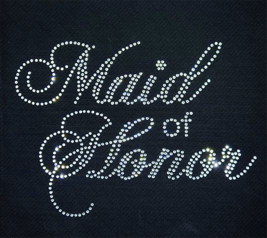 Wedding Party Maid of Honor Rhinestone T Shirt