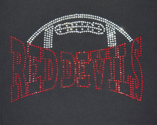 Red Devils Football Rhinestone T-Shirt