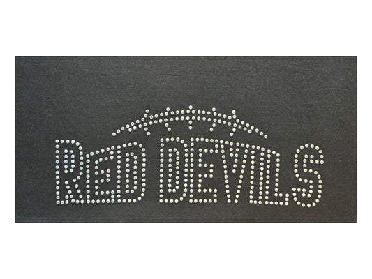 Red Devils Football Laces Rhinestone T-Shirt