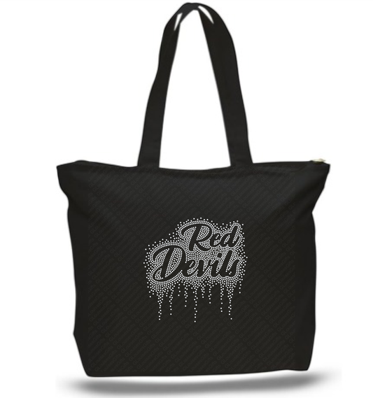 Red Devils Rhinestone Tote Bag | Everyday Bling Tote Bag