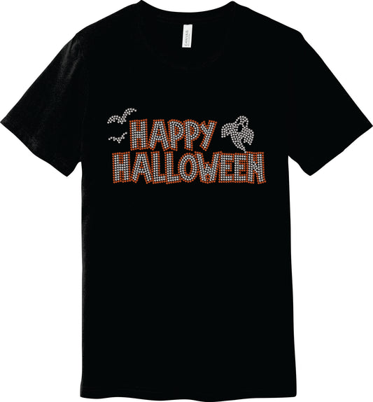 Happy Halloween Rhinestone T Shirt